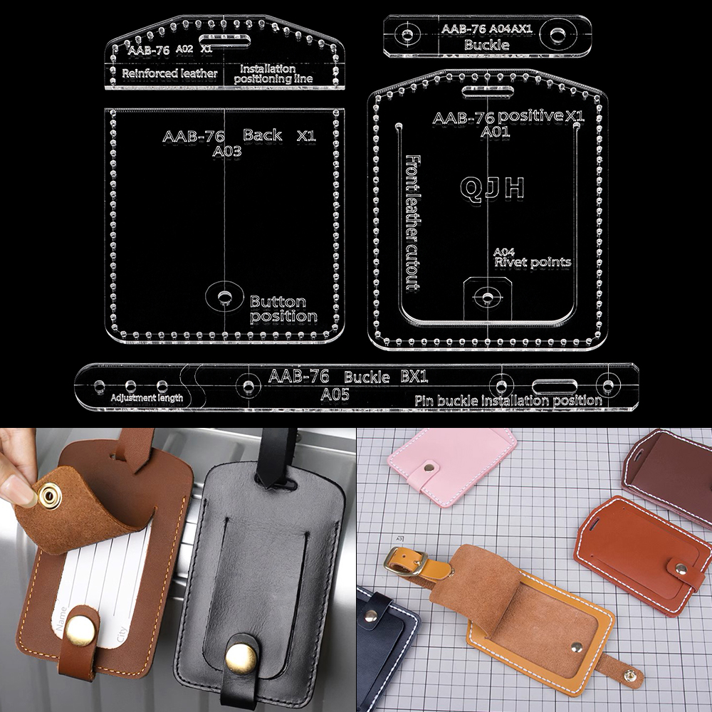 Leatherwork Craft - 1Set Suitcase/Work ID Tags, ID Card