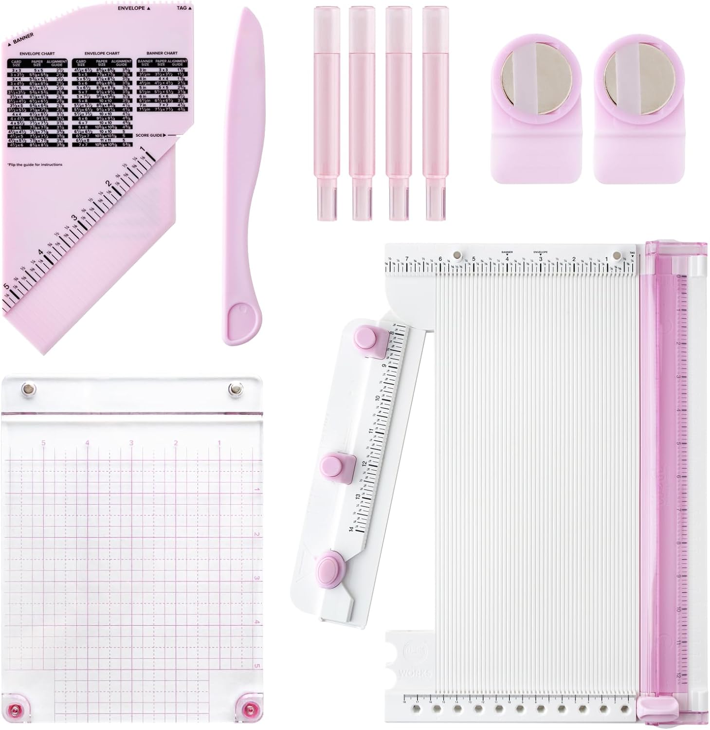 Bone Folder Tool - All-in-One Papercraft Tool Set - Lilac,