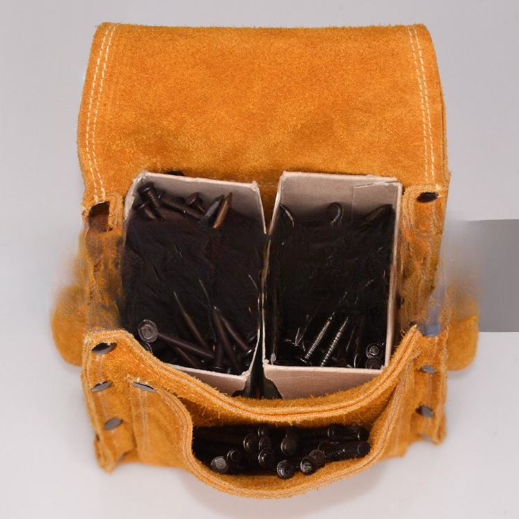 Leather Works Belt - Mens Leather Pouch Durable Multi Pocket