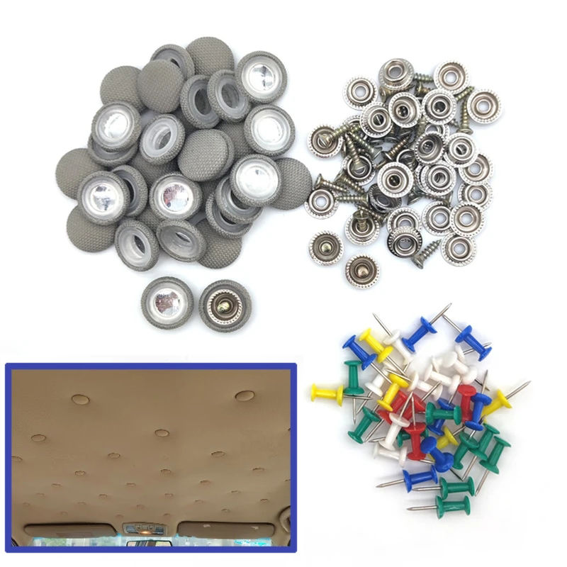 Snap Fastener Setter - 30Pcs Car Interior Ceiling Cloth Fixing