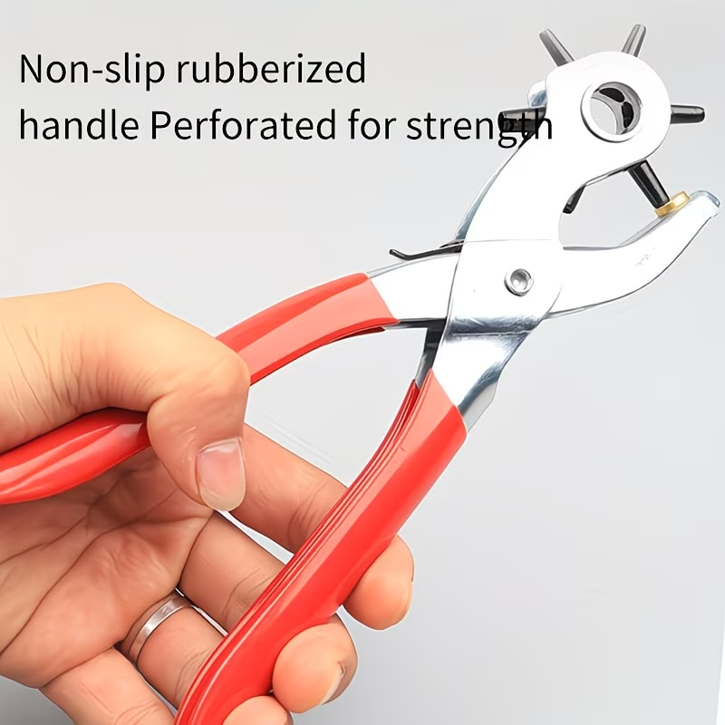 Leatherwork Hole Punch - Rotary Leather Punch Pliers - Multi-Size