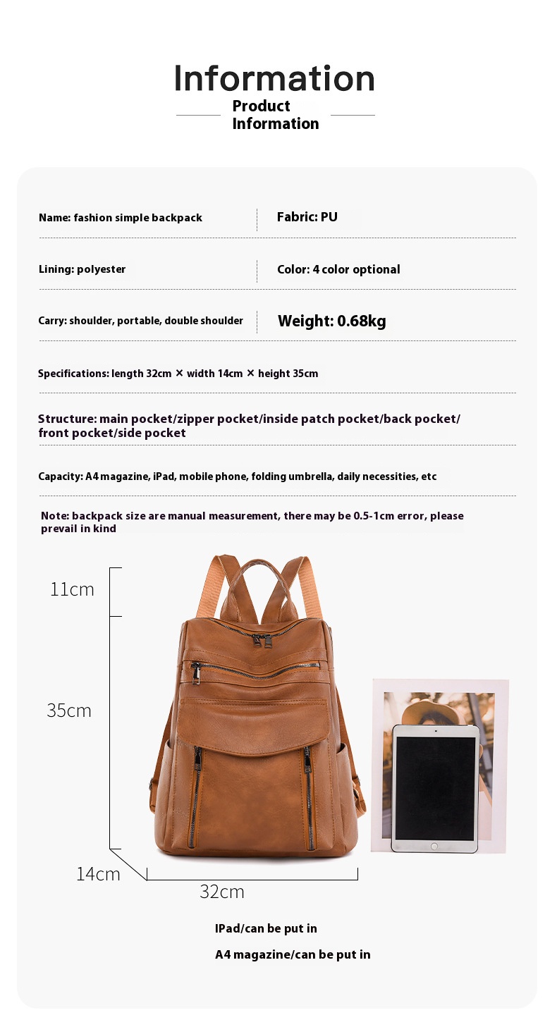 New Arrival Leather Laptop PU  - مراجعة Leather Work Womens Backpack وسعره
