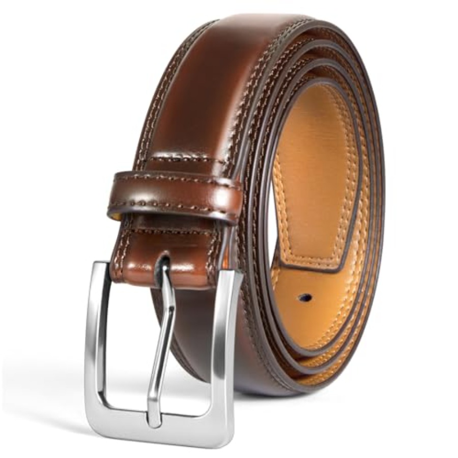 Men's Genuine Leather Dress Be - مراجعة Leather Works Belt وسعره