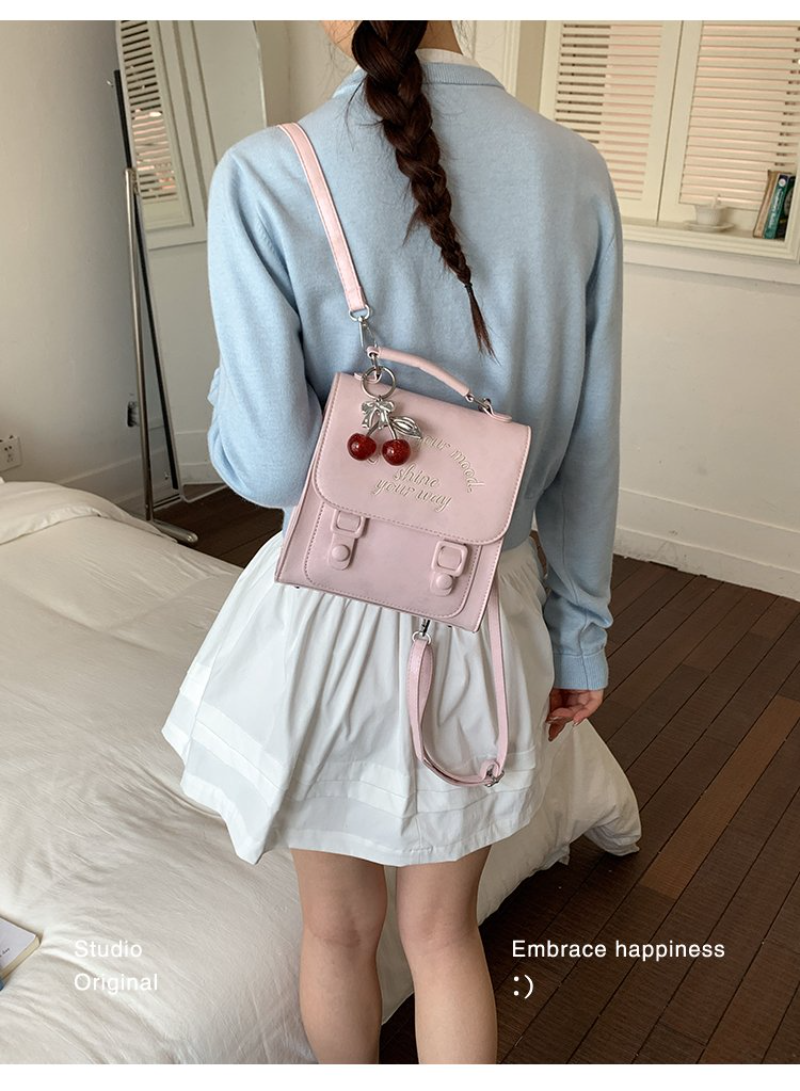Women's Versatile Letter Embro - مراجعة Leather Work Womens Backpack وسعره