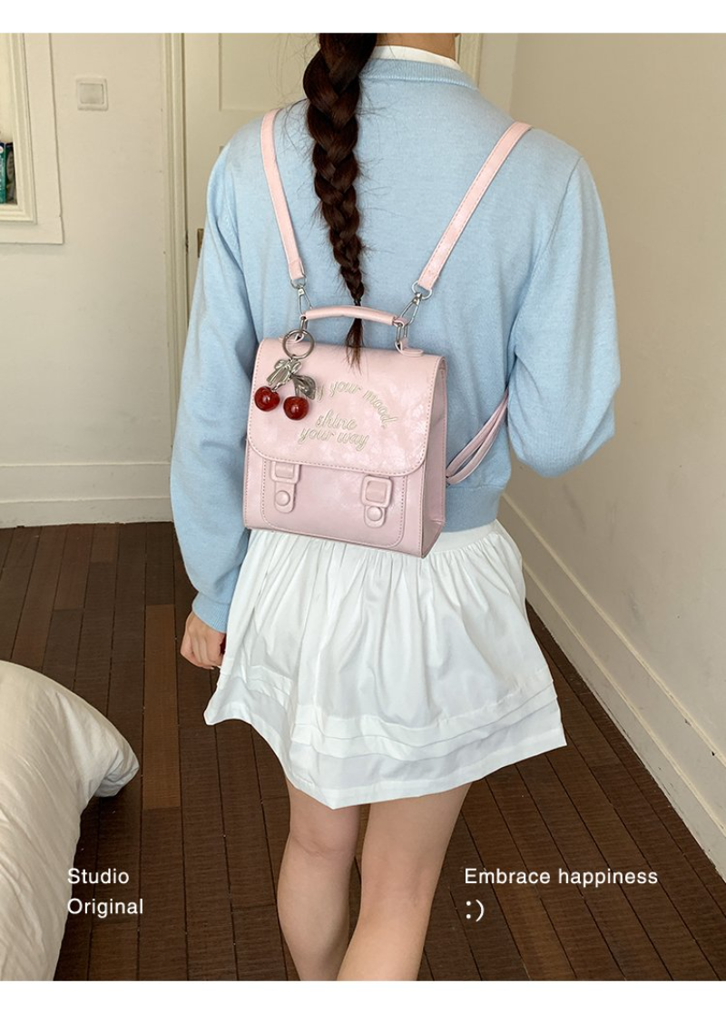 Women's Versatile Letter Embro - مراجعة Leather Work Womens Backpack وسعره
