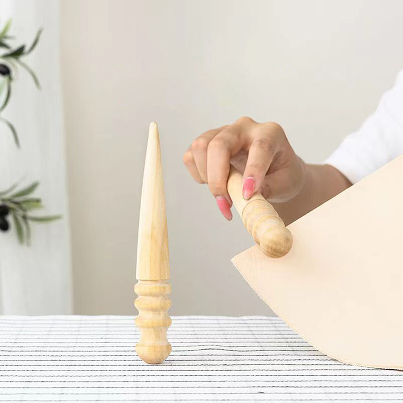 1PC Wood Leather Solid Wood Ro - مراجعة Leather Work Organiser وسعره