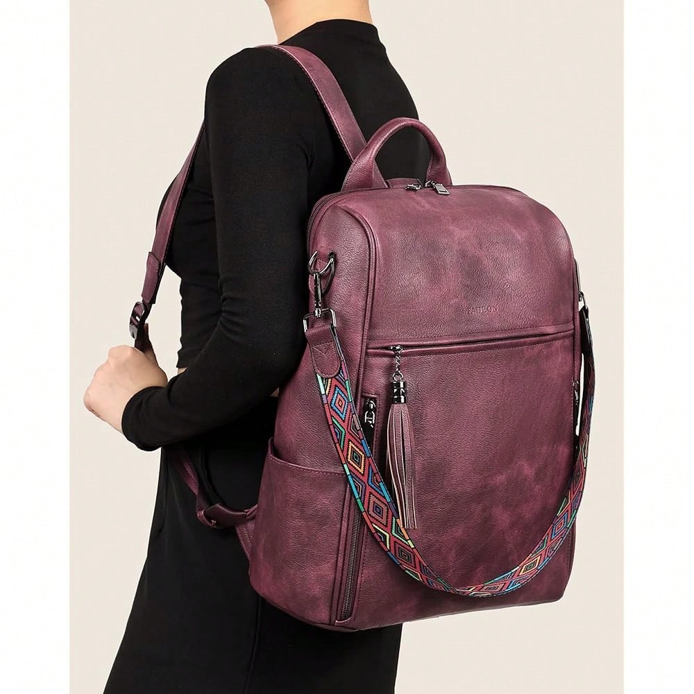 Leather Laptop Backpack For Wo - مراجعة Leather Work Womens Backpack وسعره