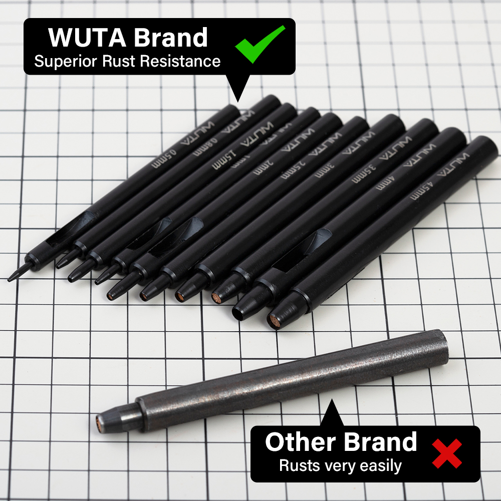 WUTA 1Pc 6-15mm Black Anti-Rus - مراجعة Leatherwork Hole Punch وسعره