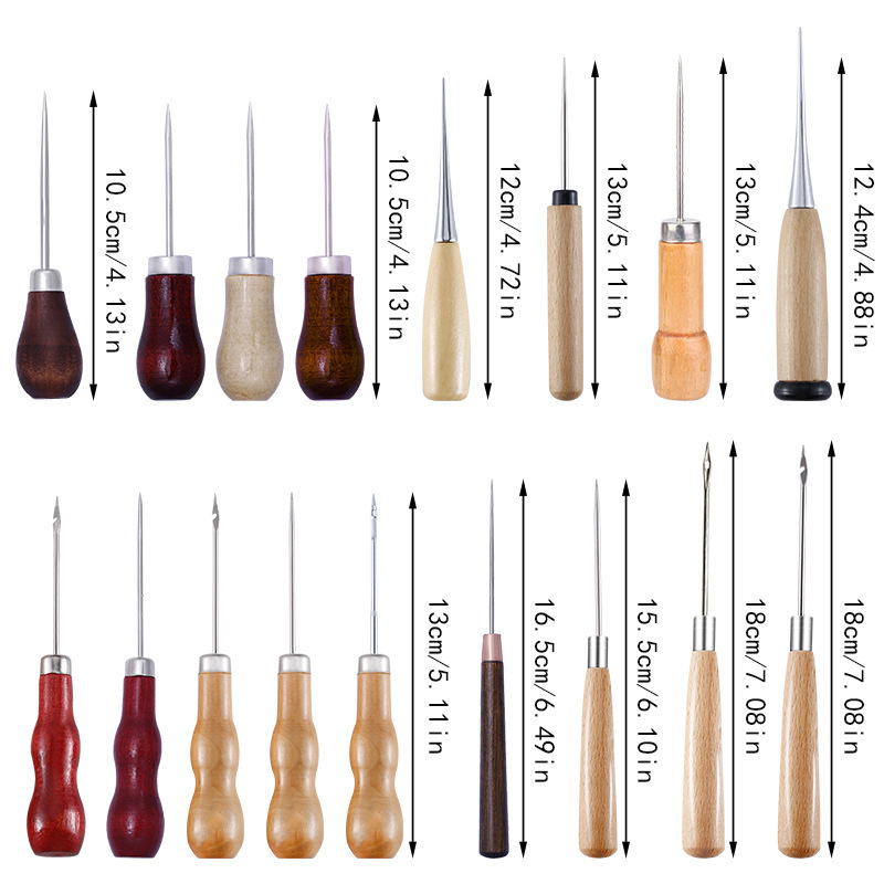 Leather Awl Wood Handle Awls S - مراجعة Leather Work Organiser وسعره