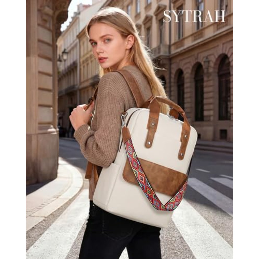 Leather Laptop Backpack 15.6 I - مراجعة Leather Work Womens Backpack وسعره
