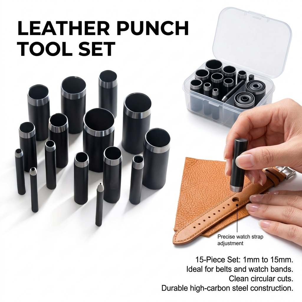 1-15mm Leather Hole Puncher To - مراجعة Leatherwork Hole Punch وسعره