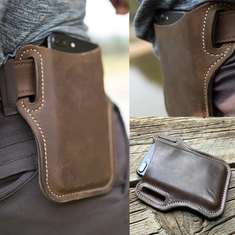 1PCS Retro Crazy Horse Leather - مراجعة Leather Works Belt وسعره