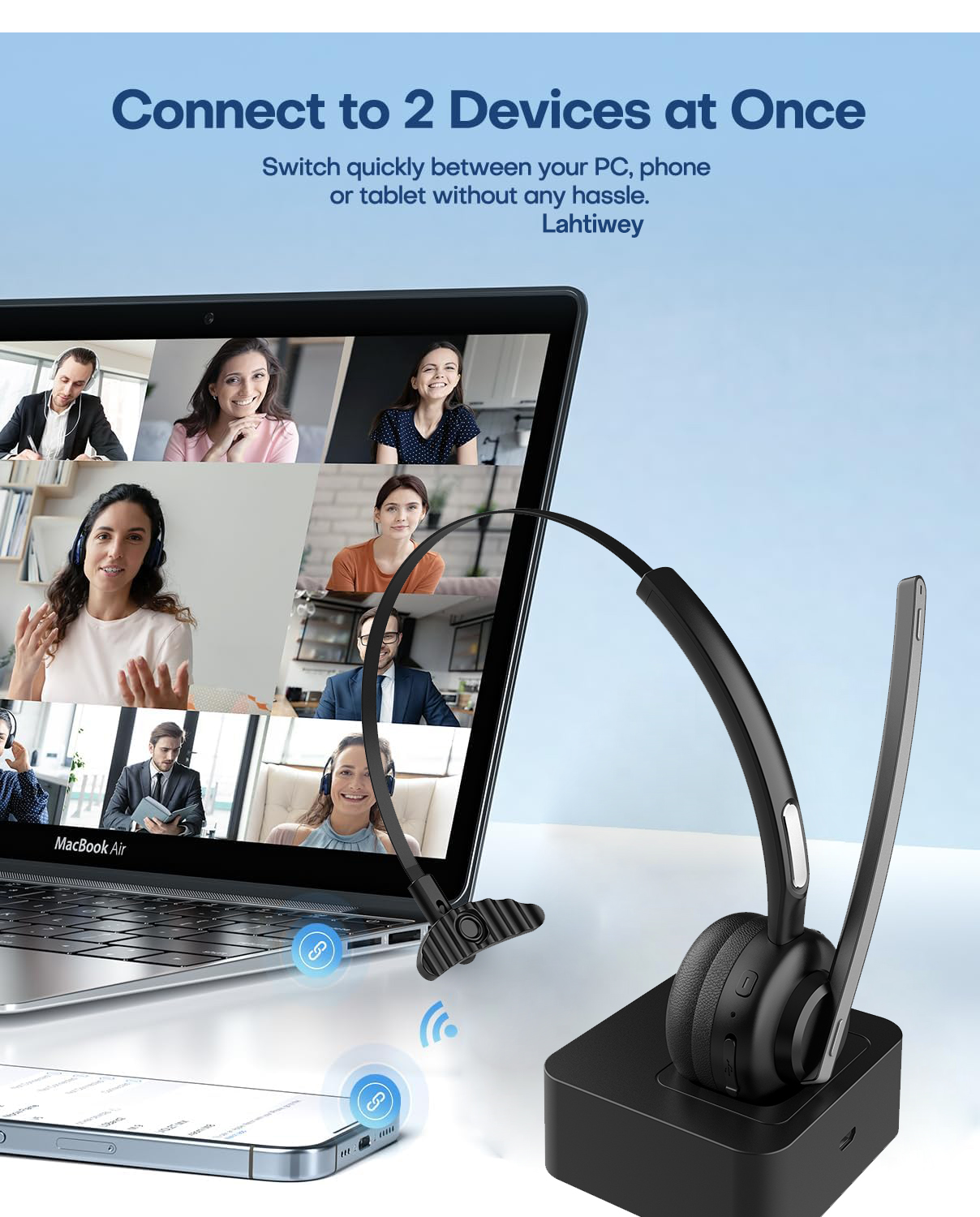 Bluetooth Headset, Wireless He - مراجعة Leatherwork Manual وسعره