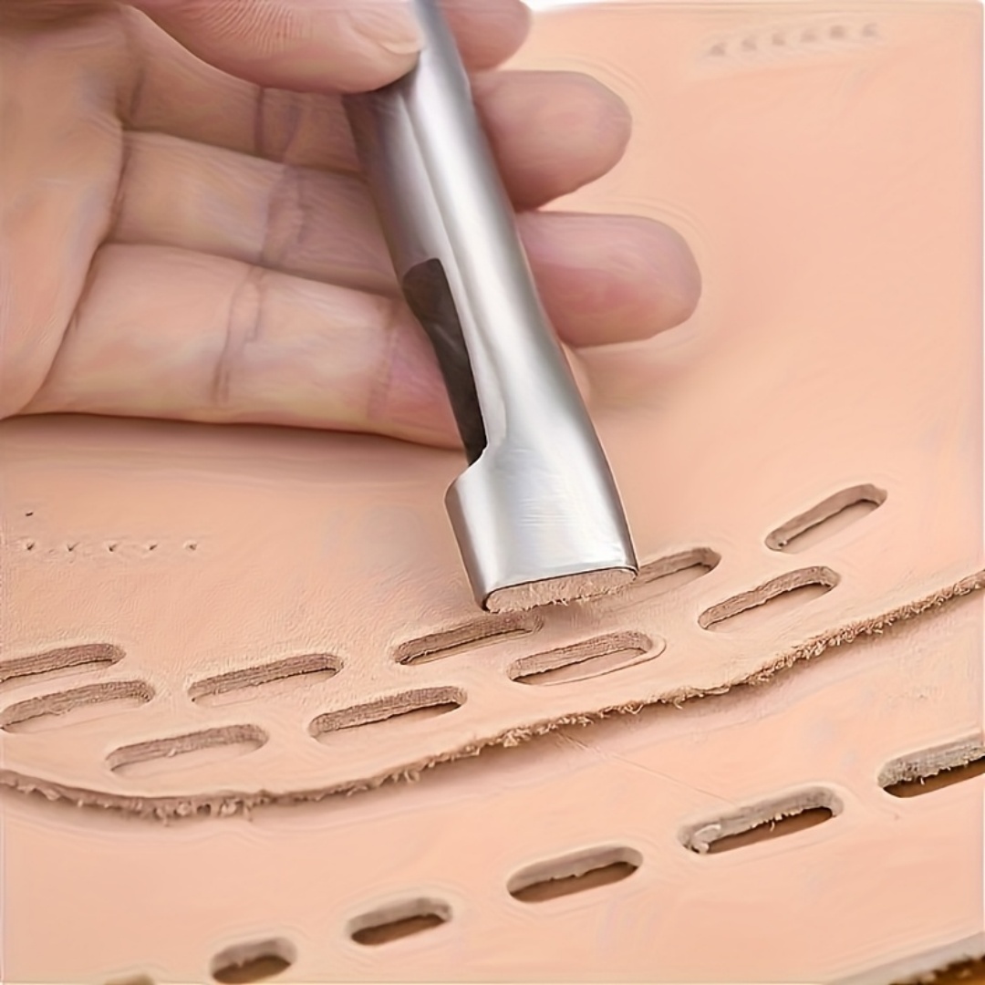 5pcs Leather Oblong Belt Hole  - مراجعة Leatherwork Hole Punch وسعره