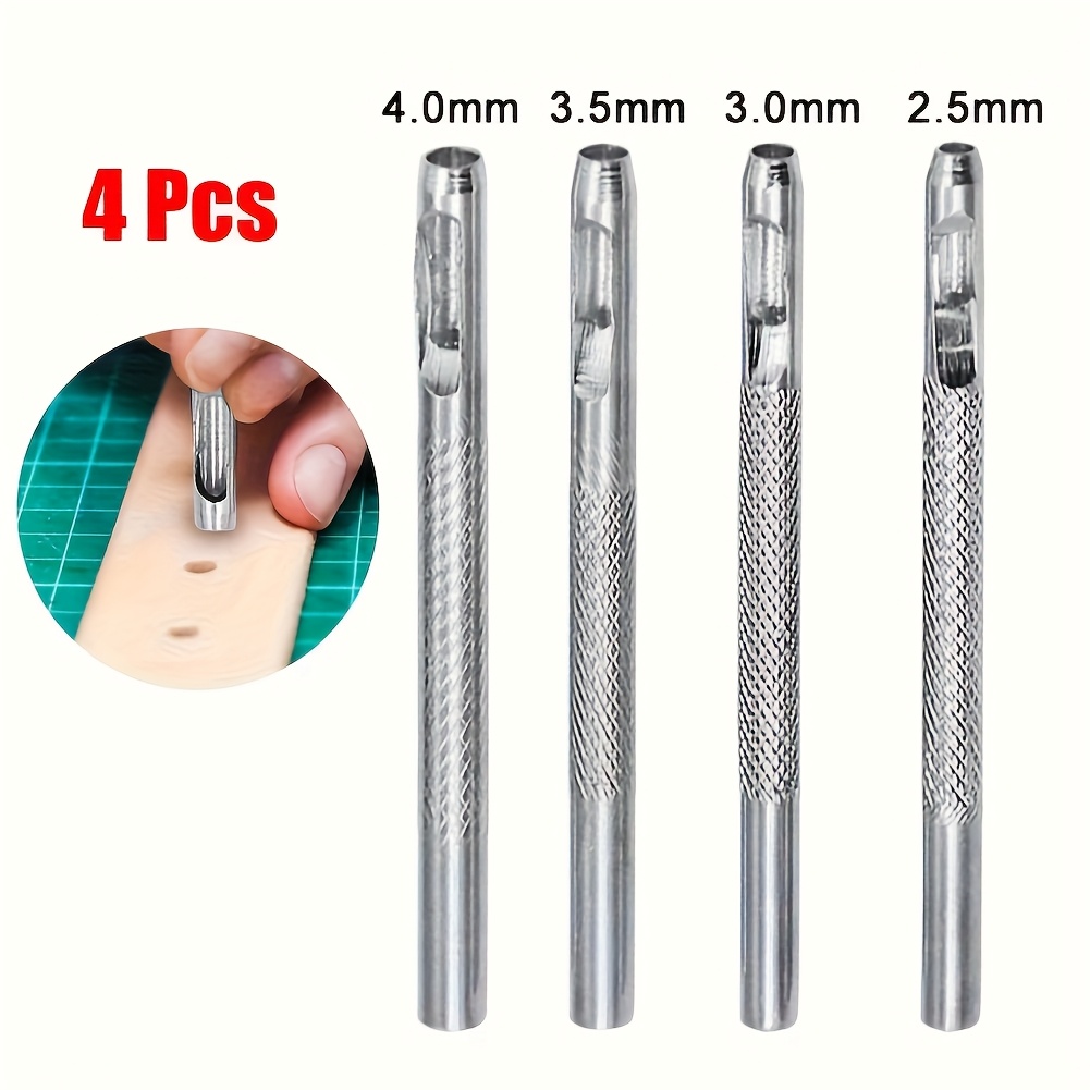 4Pcs Manual Leather Hole Punch - مراجعة Leatherwork Manual وسعره