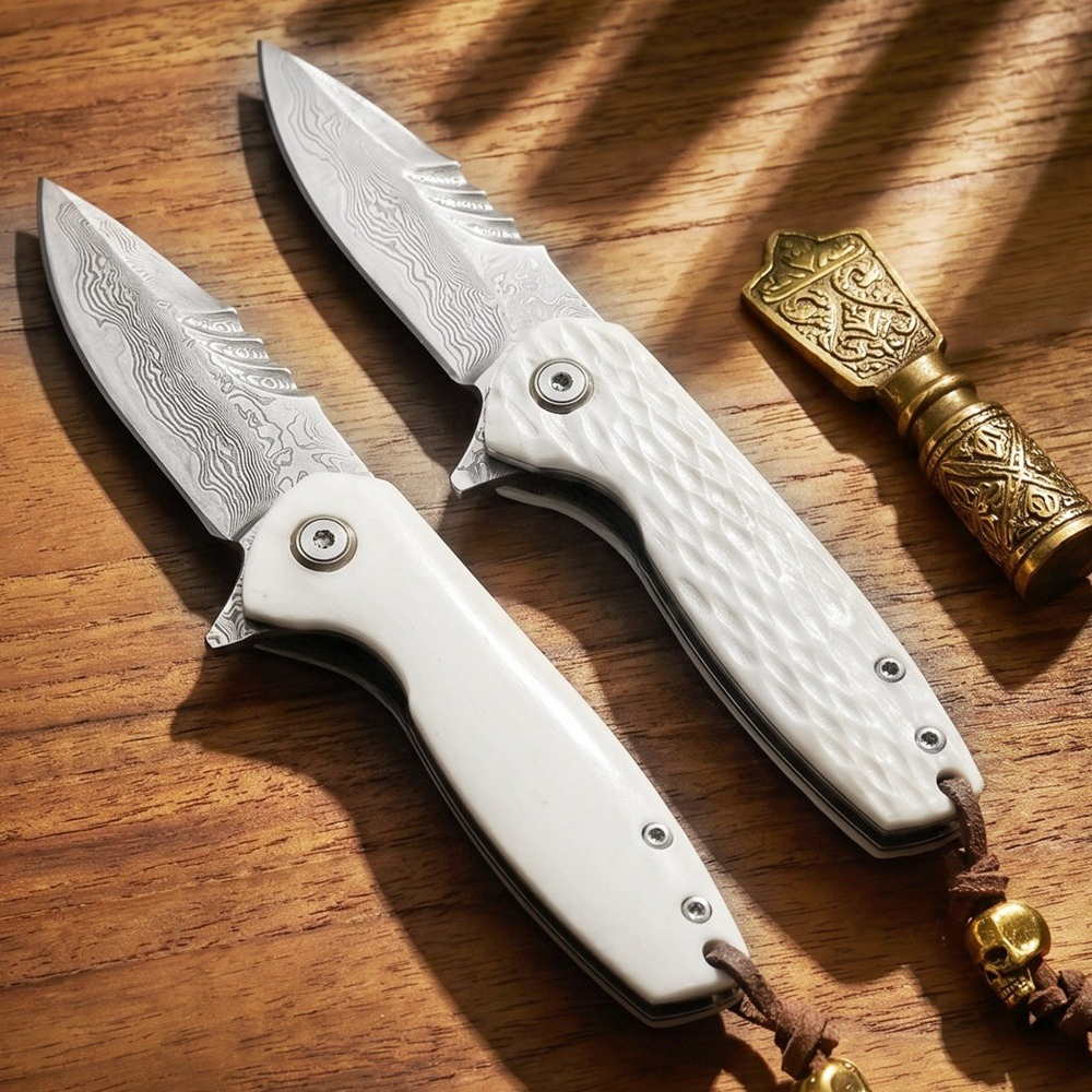 Damascus Blade Folding Pocket  - مراجعة Bone Folder Tool وسعره