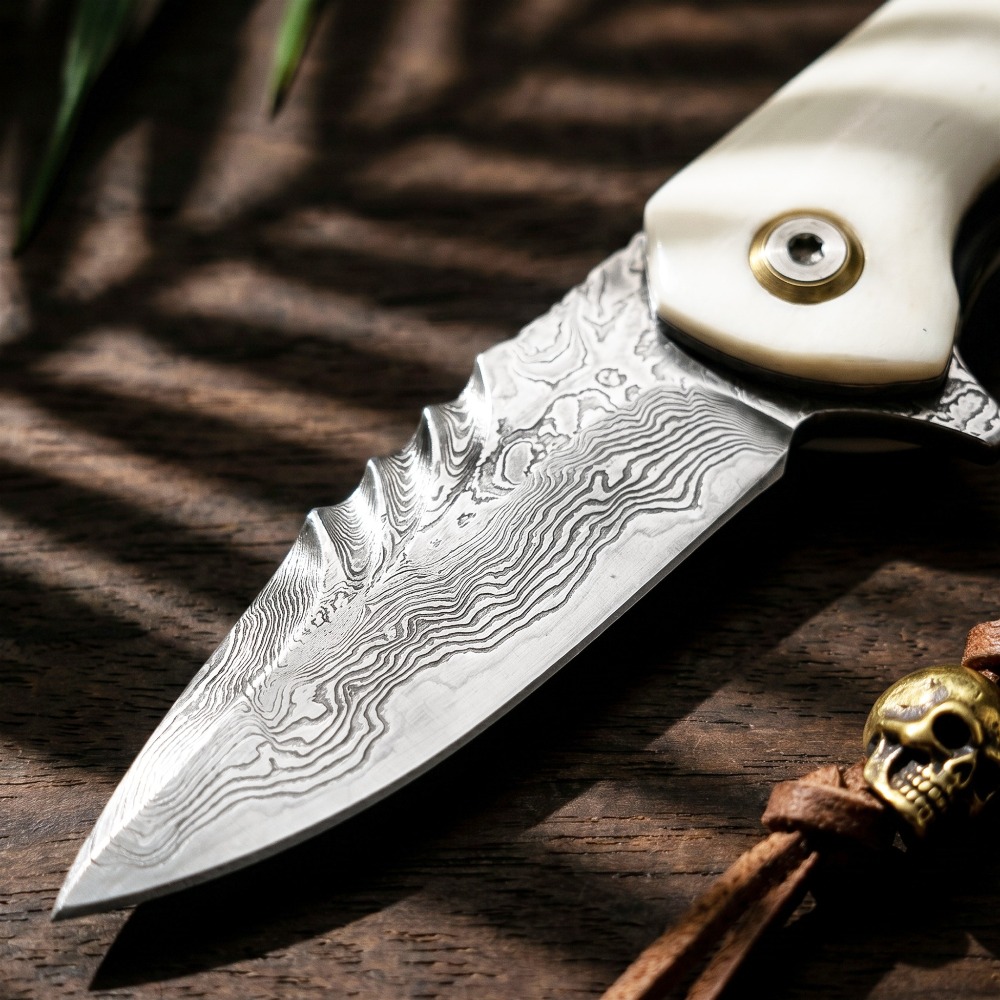 Damascus Blade Folding Pocket  - مراجعة Bone Folder Tool وسعره
