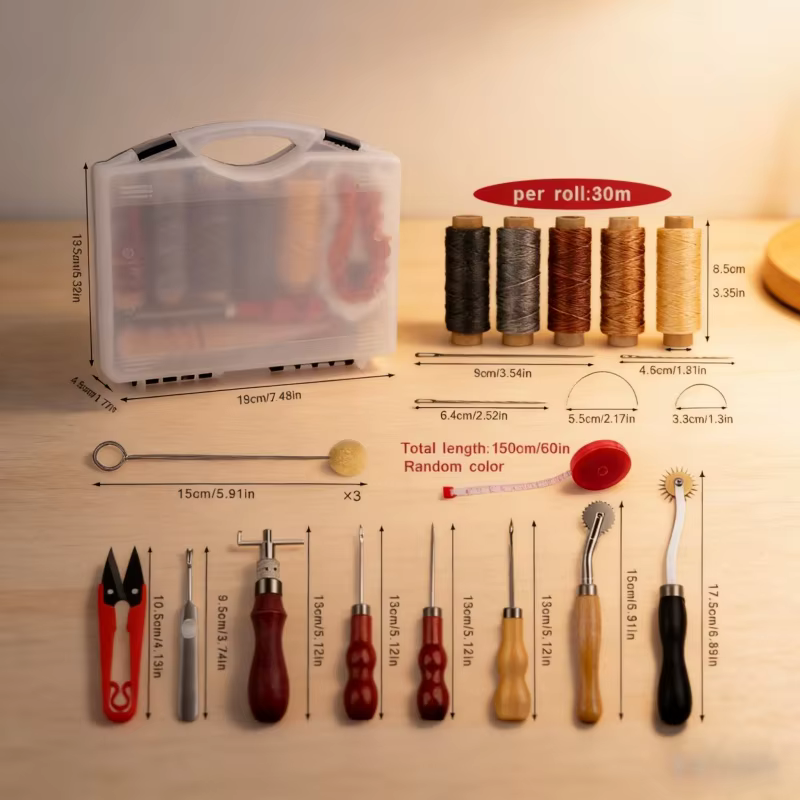 Leather Craft Tool Kit Leather - مراجعة Leatherwork Craft وسعره