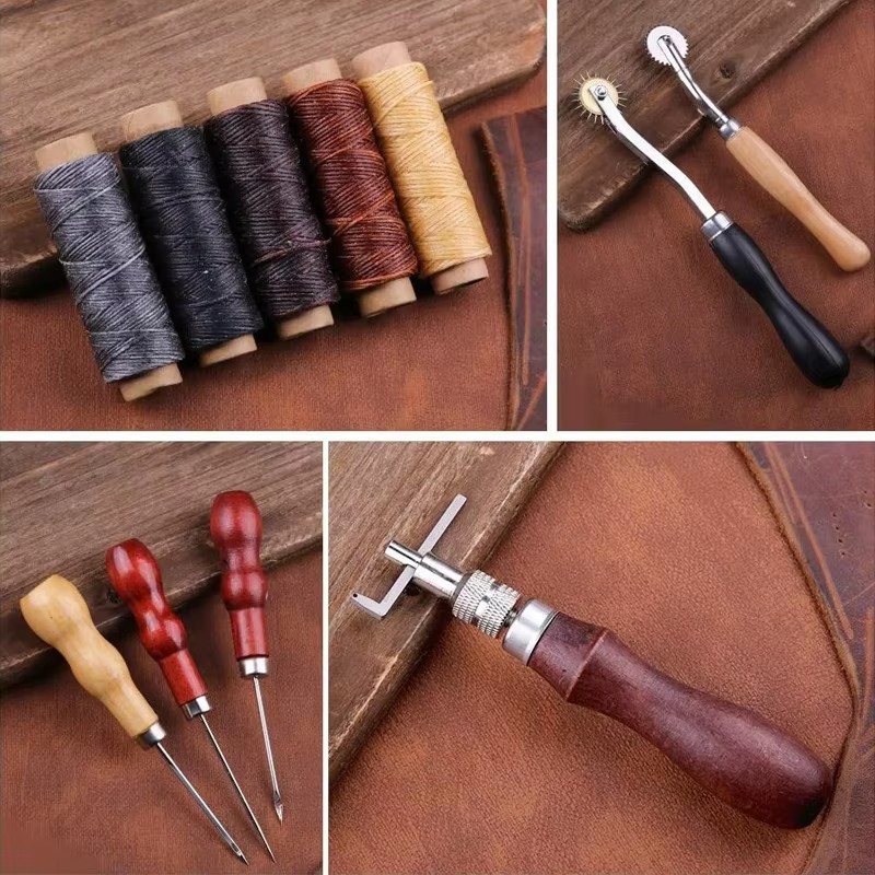 Leather Craft Tool Kit Leather - مراجعة Leatherwork Craft وسعره