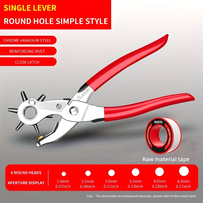 Rotary Leather Punch Pliers -  - مراجعة Leatherwork Hole Punch وسعره