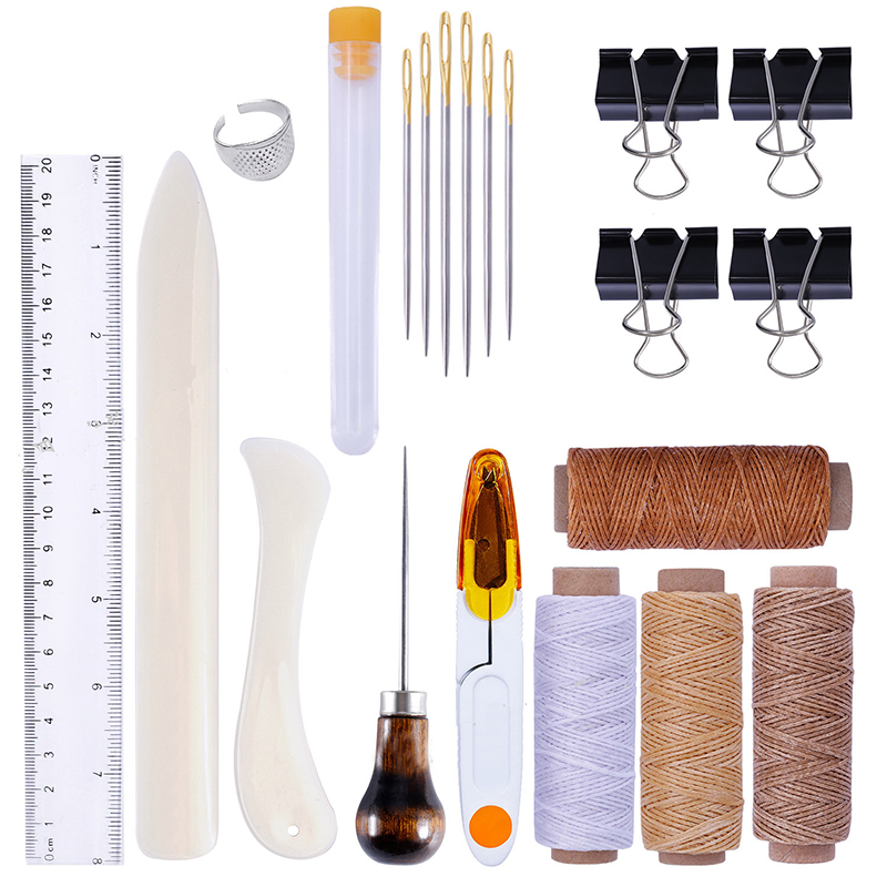 25Pcs/Set Leather Craft Sewing - مراجعة Leatherwork Edge Creaser وسعره