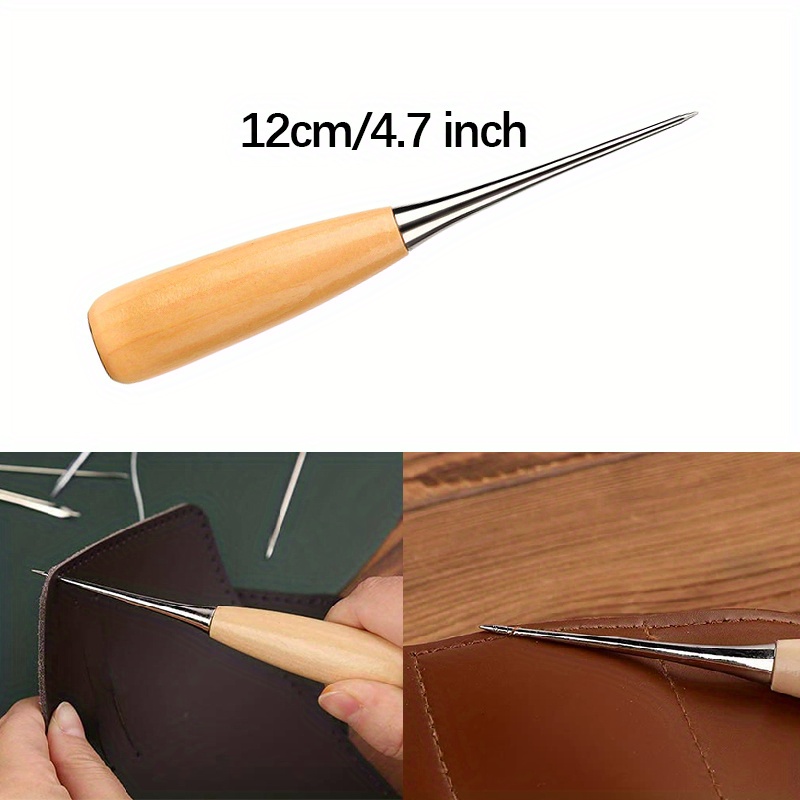 2pcs Leather Hand Stitching Aw - مراجعة Leatherwork Hole Punch وسعره