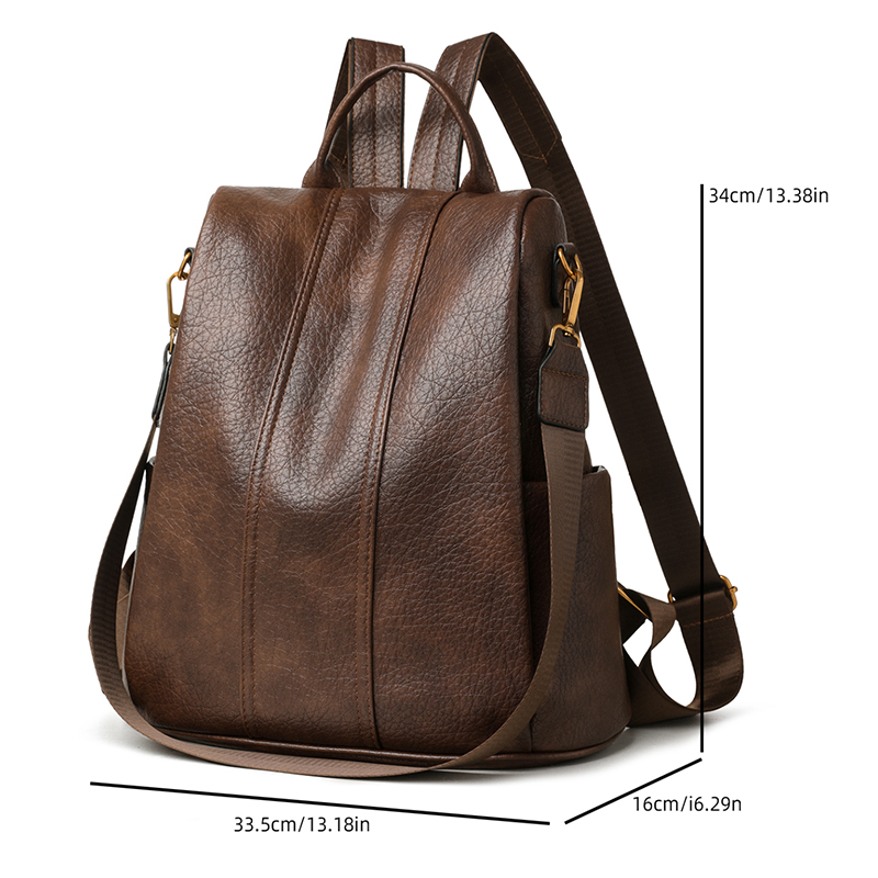 Toposhine Vintage Brown Leathe - مراجعة Leather Work Womens Backpack وسعره