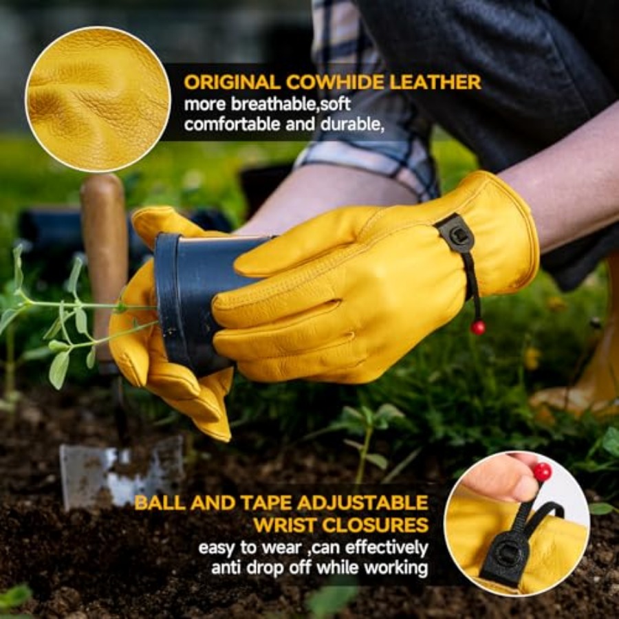 Leather Work Gloves for Men, 3 - مراجعة Leveling Leatherworking وسعره